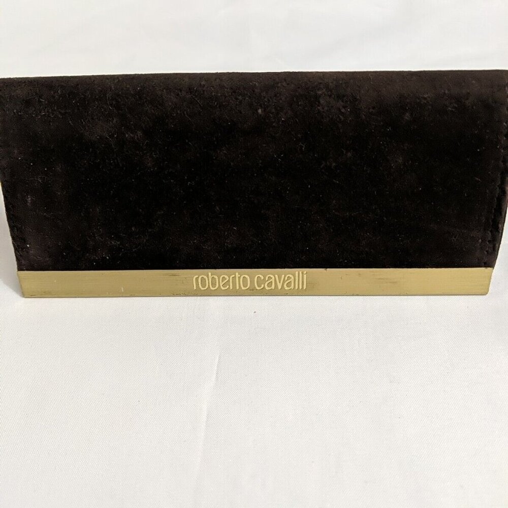ROBERTO CAVALLI CASE ONLY FOR EYEGLASSES BROWN Brass Heritage Collection